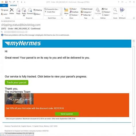 01130104834443 hermes|hermes phishing email betrug.